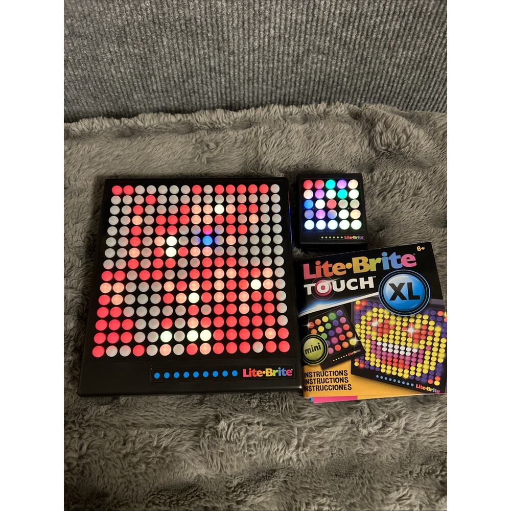 Lite-Brite Touch XL & Mini Touch Combo Pack, 2-player Create, Play, and Animate